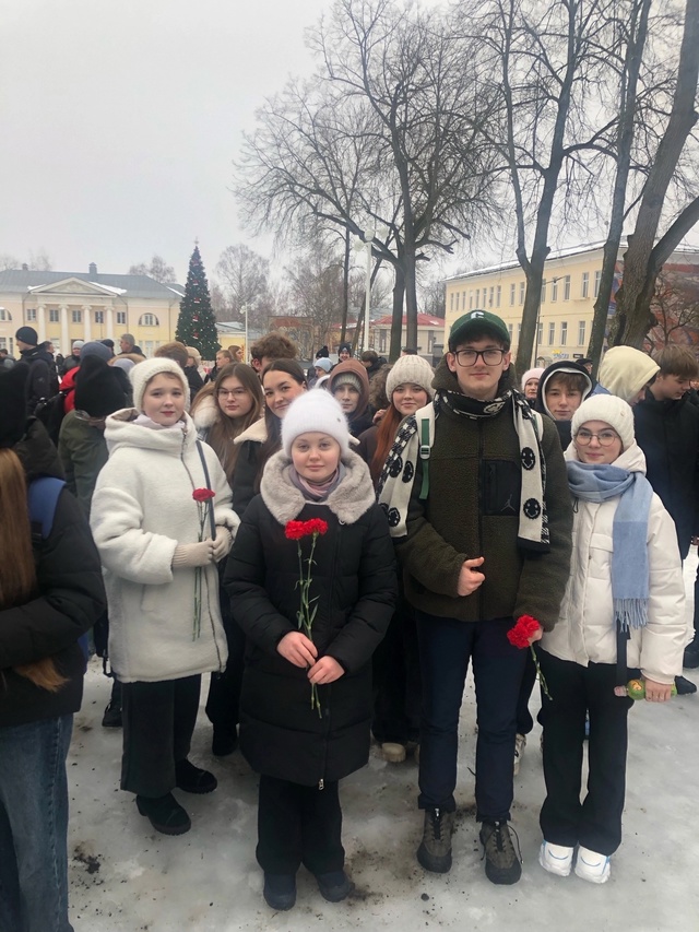 Митинг, посвященный Дню полного снятия блокады Ленинграда.